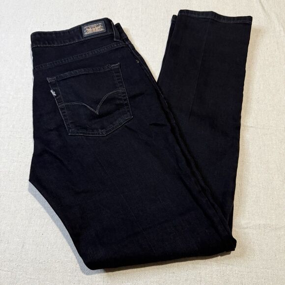 Levi's Denim - Levi's The Original Jeans Size 10 M Womens Mid Rise Skinny Black Dark Wash